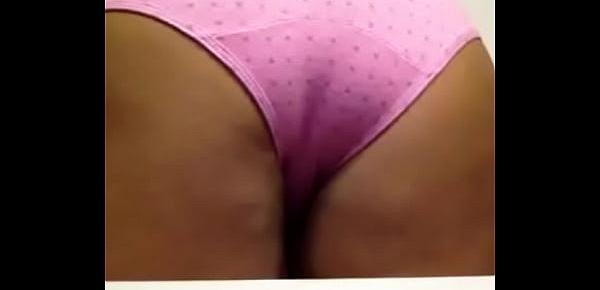  Dominican in granny panties spreads ass open